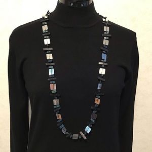 Long Necklace with Mirror Pieces